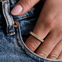 Anillo de banda tipo eternidad de 3 mm en vermeil de oro amarillo