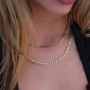Combo de Collar Cubano Micro de 3 mm y Figaro de 4 mm