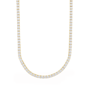 Men's Moissanite Diamond Tennis Chain in Yellow Gold Vermeil- 3mm