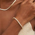 Conjunto de collar de tenis y pulsera de diamantes en oro amarillo - 3mm