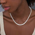 Women's Moissanite Diamond Tennis Necklace in Yellow Gold Vermeil - 5mm
