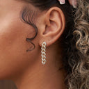 GLD Prong Cuban Stud Earrings in Yellow Gold