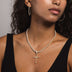Solid Gold Nail Cross Pendant-VS Diamonds