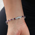 Ruby Baguette Tennis Bracelet in White Gold - 4MM