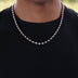 Ruby Baguette Tennis Chain in White Gold - 4MM