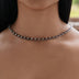 Ruby Baguette Tennis Necklace in White Gold - 4MM