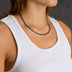 Figaro Chain Necklace in Black - 4mm