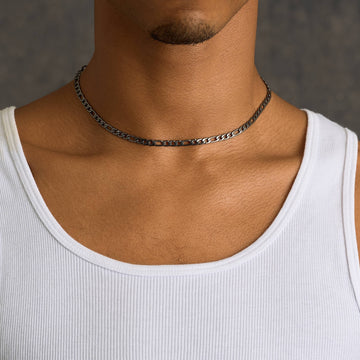 Figaro Chain in Black - 4mm