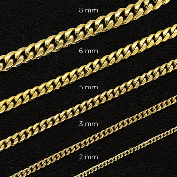 Micro Cubana en oro amarillo - 2mm