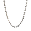 Moon Cut Ball Chain in Solid White Gold - 4mm