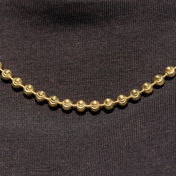 Moon Cut Ball Chain in Solid Gold - 4mm