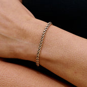 Palm Chain Bracelet in Rose Gold - 4mm