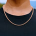 Palm Chain Necklace in Rose Gold - 4mm
