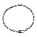 Rope Chain Bracelet in Sterling Silver - 4mm