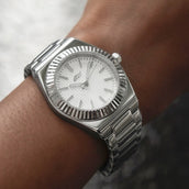 36MM Fluted Bezel Alpha Era in White Gold