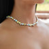 Floating Pastel Multicolor Stone Necklace in White Gold