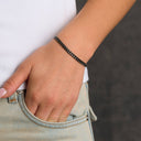 Pulsera de cadena cubana Miami en negro - 5mm