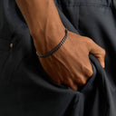 Pulsera de cadena cubana Miami en negro - 5mm