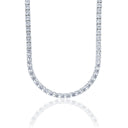 Moissanite Diamond Tennis Necklace in Sterling Silver - 5mm