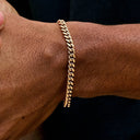 Pulsera de cadena cubana Miami en oro rosa - 5 mm