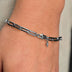 Pulsera de cadena de clips de oro blanco - 5 mm
