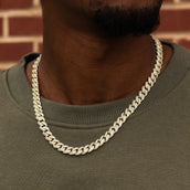 GLD Diamond Cuban Chain in Yellow Gold - 8.5mm