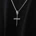 White Gold Nail Cross