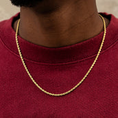 GLD Rope Chain in Yellow Gold - 2mm