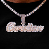 Custom Name Plate Two-Tone Script Font