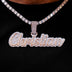Placa de nombre personalizada, fuente script de dos tonos