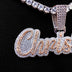 Placa de nombre personalizada, fuente script de dos tonos