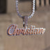 Placa de nombre personalizada, fuente script de dos tonos