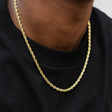 Rope Chain in Yellow Gold- 4mm