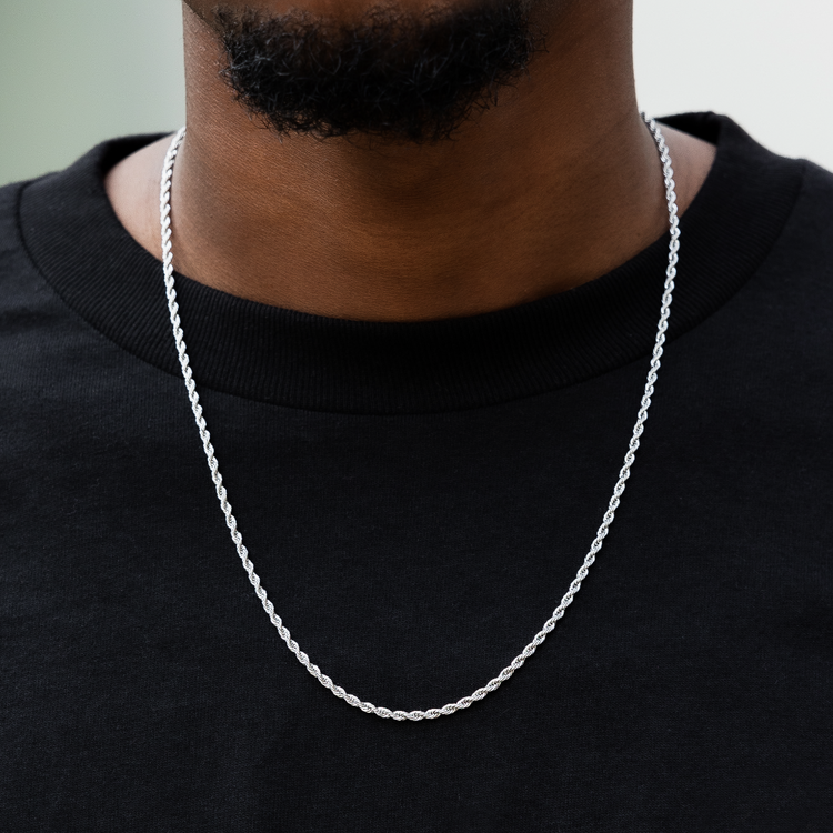 Rope Chain in White Gold - 2mm – The GLD Shop