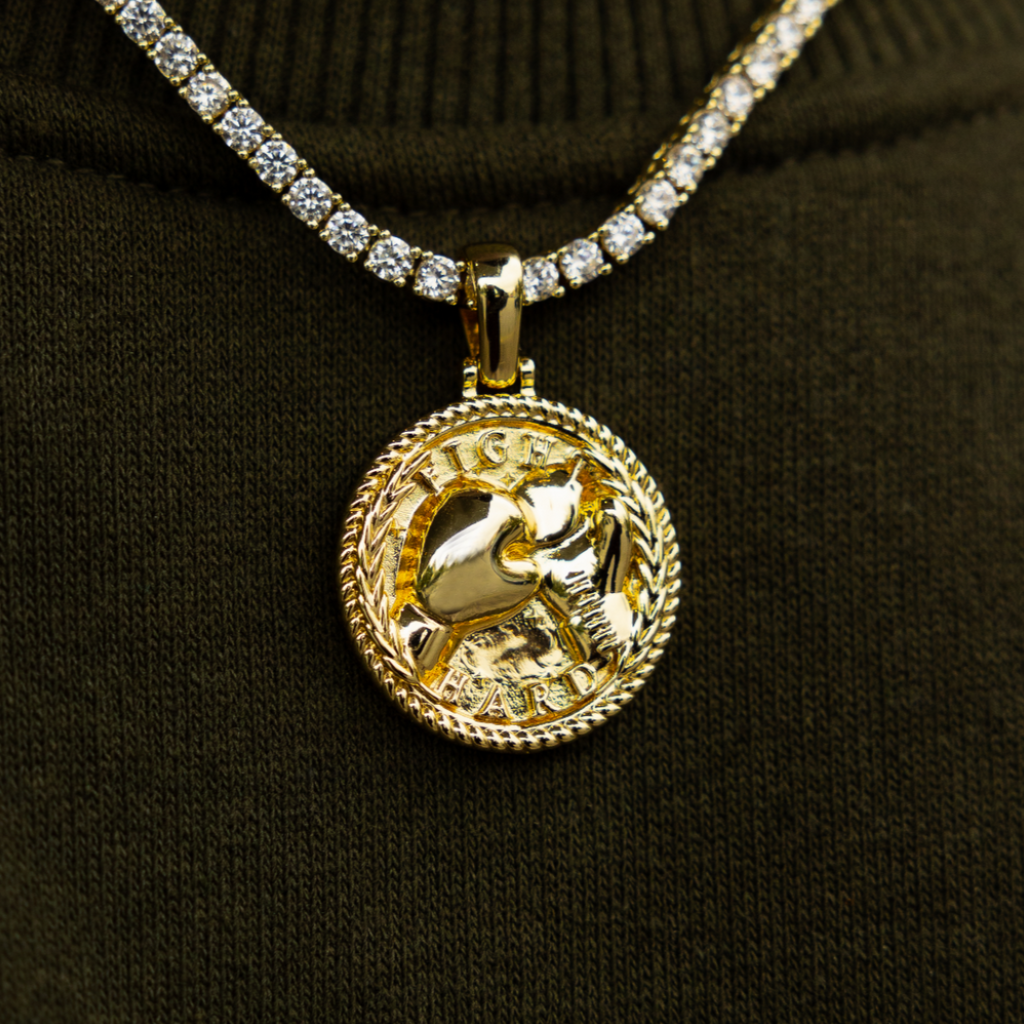 Fight Hard Coin Pendant- The GLD Shop