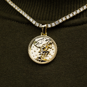 Atlas Thinker Coin Pendant