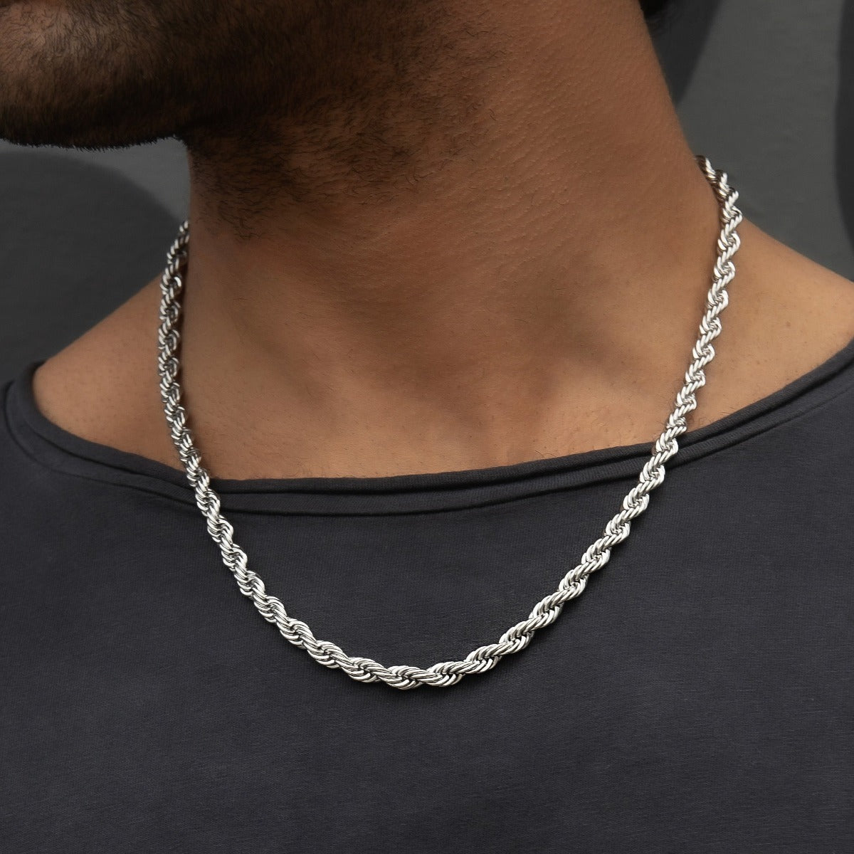 Rope Chain | Men's 6MM Sterling Silver | GLD- The GLD Shop