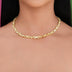 Iced Canary Link Circle Chain in Yellow Gold - 6MM