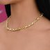 Iced Canary Link Circle Chain in Yellow Gold - 6MM