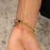 Palm Chain Bracelet in Yellow Gold- 6mm