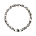 Pulsera de Cadena de Cuerda de Plata Esterlina - 6mm