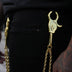 6MM Double Rope Chain w/ 65MM Carabiner Pant Chain in Yellow Gold