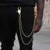 6MM Double Rope Chain w/ 65MM Carabiner Pant Chain in Yellow Gold