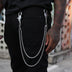 6MM Double Rope Chain w/ 65MM Carabiner Pant Chain in White Gold
