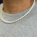 Micro Clustered Tennis Chain - Yellow Gold
