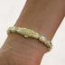 Iced Cushion Cut Tennis Bracelet in Yellow Gold - 7MM