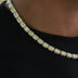 Iced Canary Cushion Cut Tennis Chain + Bracelet Bundle in White Gold - 7MM