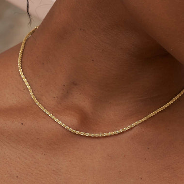 Popcorn Necklace in Yellow Gold (Adjustable) – The GLD Shop