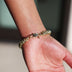 Pulsera de cadena Palm de oro amarillo - 8 mm