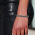 Palm Chain Bracelet in White Gold - 8mm